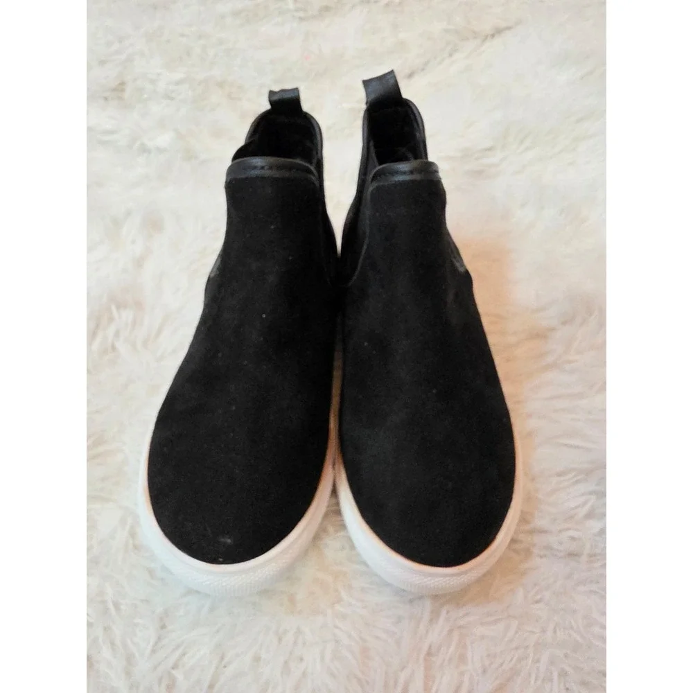 NWT Good Days Only Kids' Chelsea Sneaker Boots - Black Suede & Glitter - Size 10